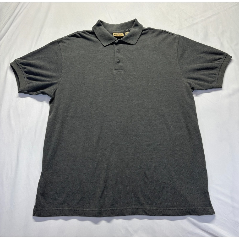 WearGuard Polo Shirt Mens XL Charcoal Gray Cotton Performance Wear Golf Tennis‎